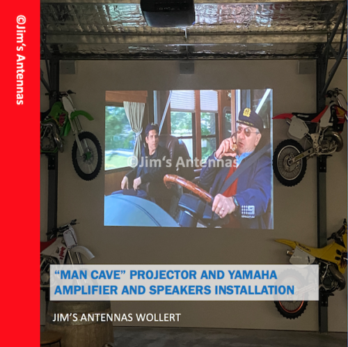 “MAN CAVE” PROJECTOR AND YAMAHA AMPLIFIER AND SPEAKERS INSTALLATION IN WOLLERT
