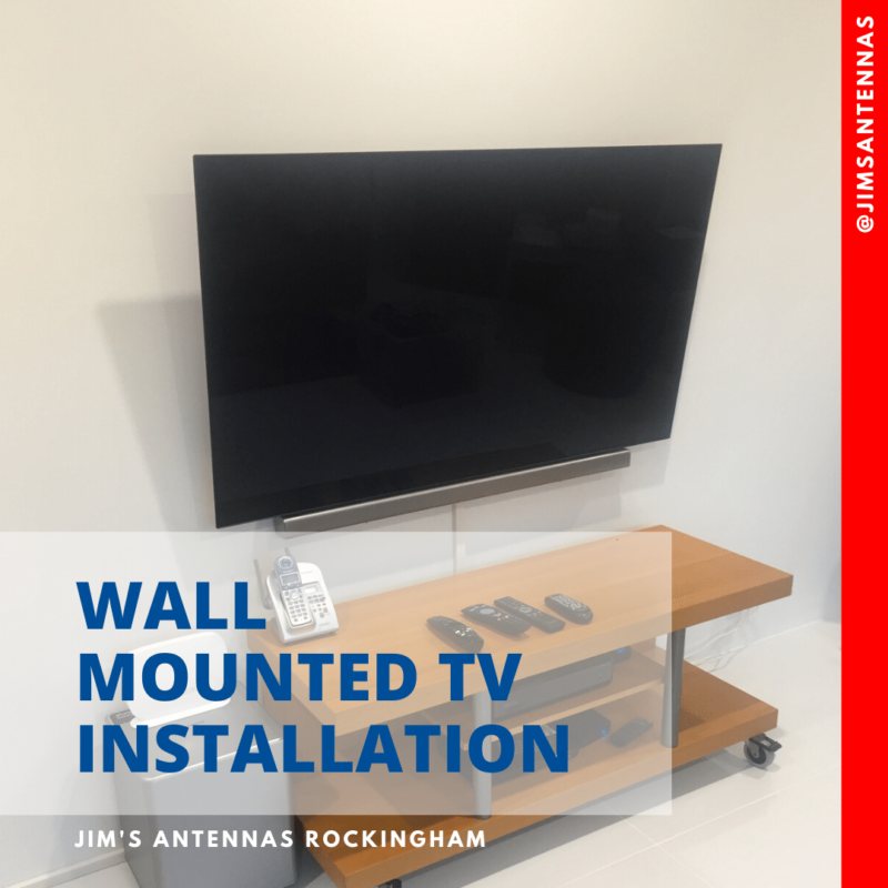 Wall Mounted 65″ TV & Sound Bar!