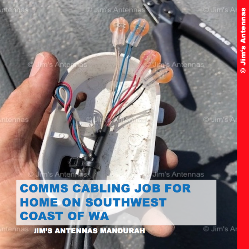 COMMS CABLING JOB FOR HOME ON SOUTHWEST COAST OF WA