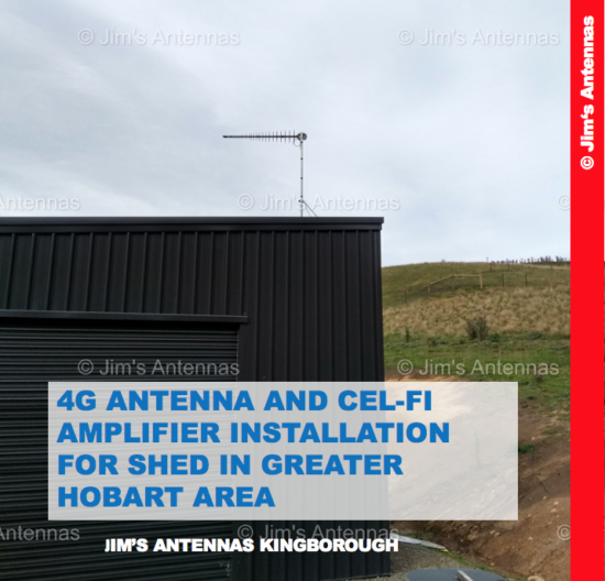 4G ANTENNA AND CEL-FI AMPLIFIER INSTALLATION FOR SHED IN GREATER HOBART AREA
