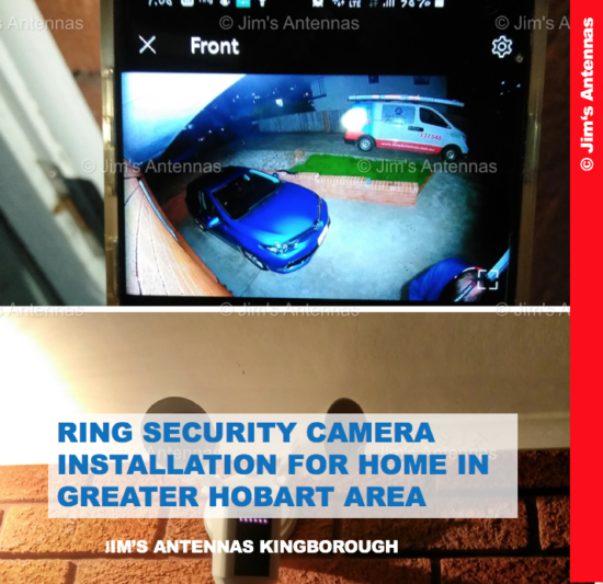 RING SECURITY CAMERA INSTALLATION FOR HOME IN GREATER HOBART AREA