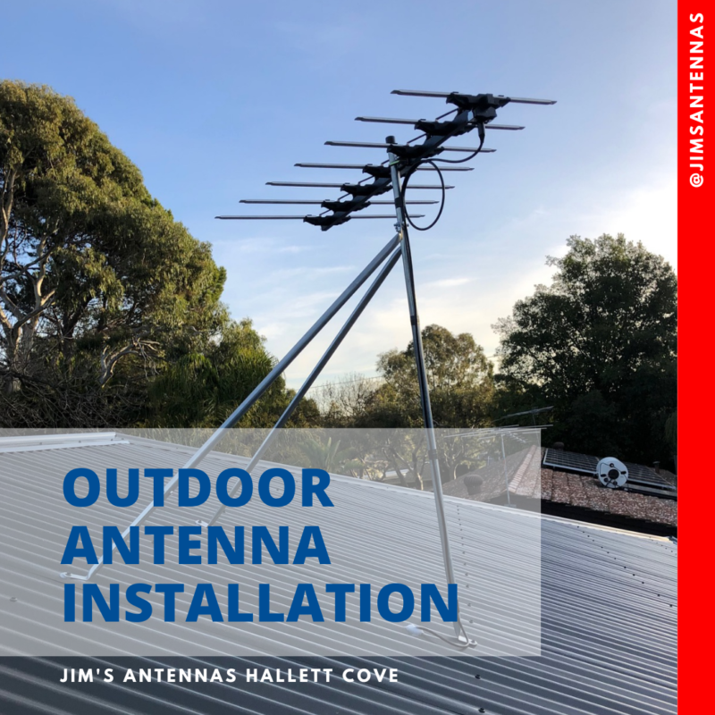 Outdoor antenna installation in Aberfoyle Park