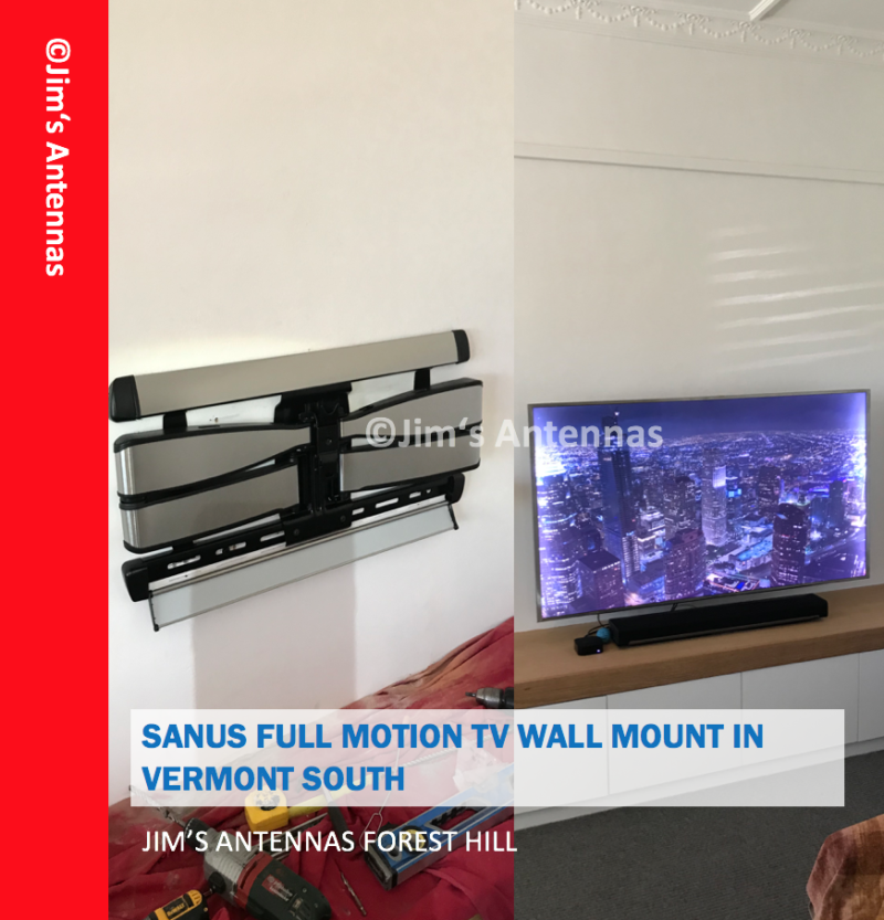 SANUS FULL MOTION TV WALL MOUNT IN VERMONT SOUTH