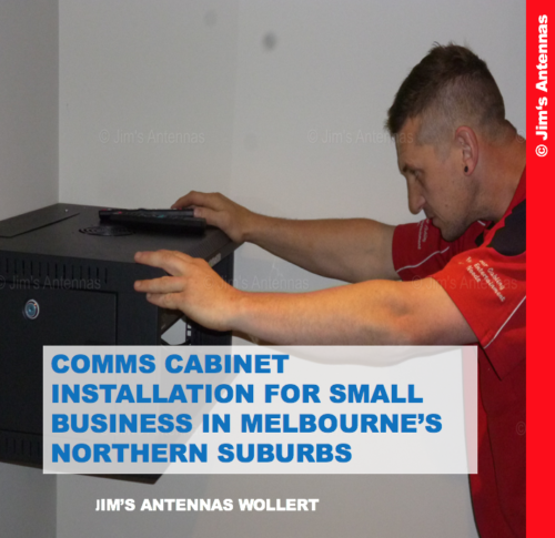 WALL-MOUNTED COMMS CABINET INSTALLATION FOR SMALL BUSINESS IN MELBOURNE’S NORTHERN SUBURBS