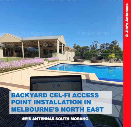 Backyard Cel Fi Access Point Installation In Melbourne S North East Jim S Antennas