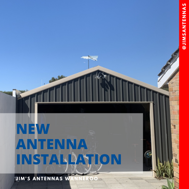 Antenna installation on a shed in North Beach!