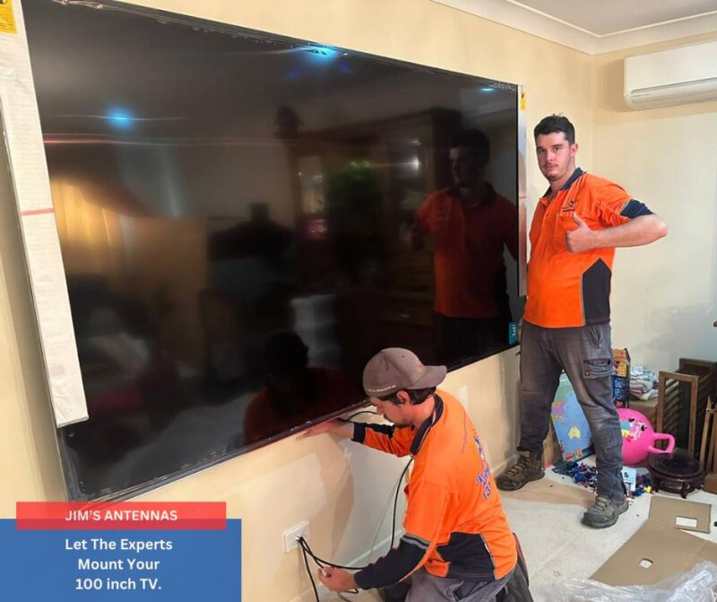 Why You Should Let Jim’s Antennas Mount Your 100-Inch TV