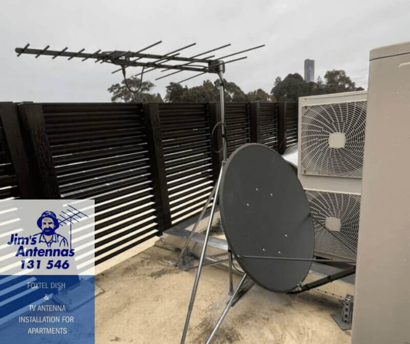 Can Jim’s Antennas install a Foxtel dish and TV antenna for apartment buildings?