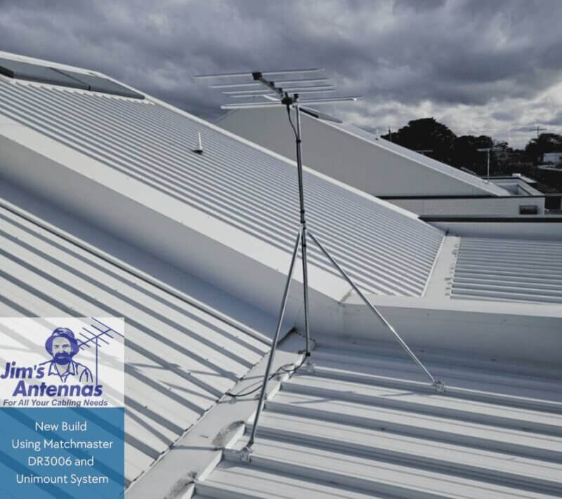 Expert Antenna Installation for New Build Using Matchmaster DR3006 and Uni-mount System.