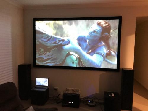 Very Large TV Hung on Wall - Completed by Wall Mounting team at Jim's Antennas