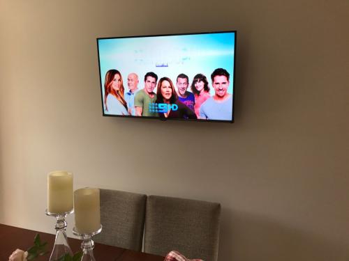 TV installed on wall safely